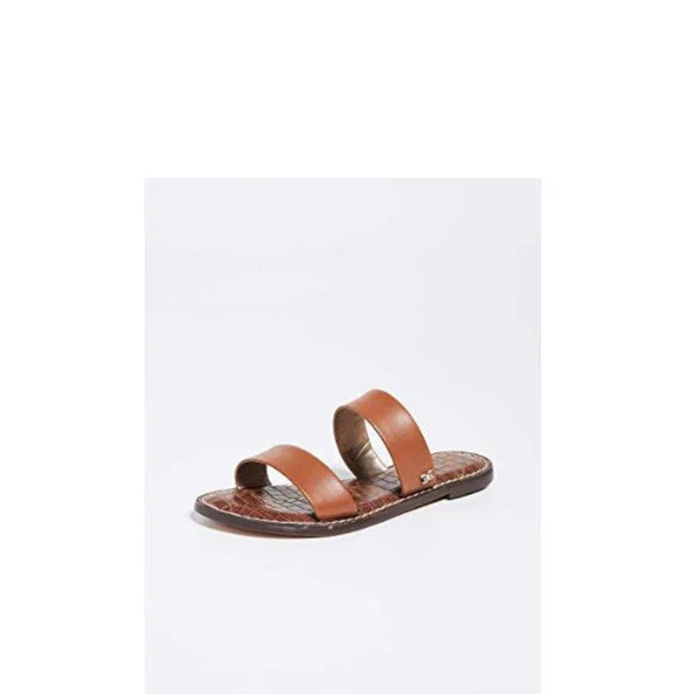Sam Edelman Leather Double Strap Slide Sandals Gala Saddle - Medium - Picture 5 of 6